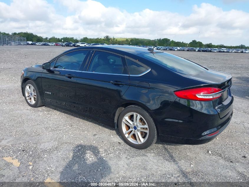 2018 Ford Fusion Hybrid S VIN: 3FA6P0UU6JR100971 Lot: 39384679