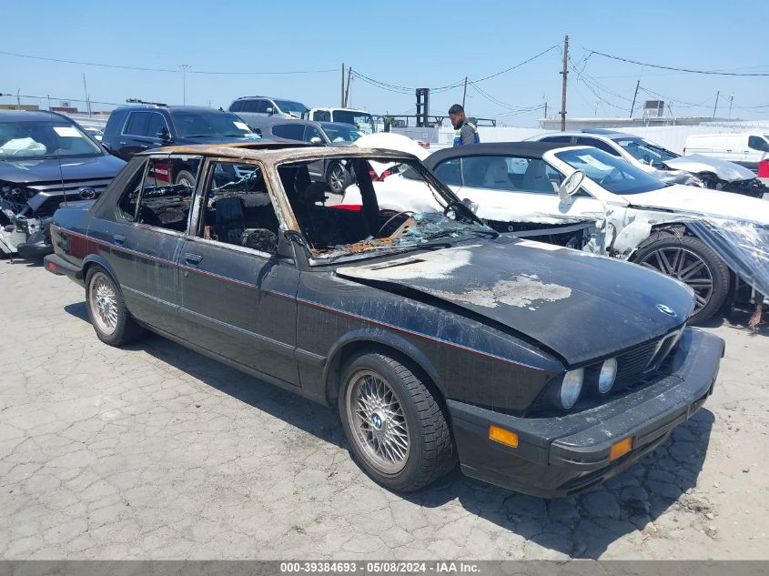 1988 BMW M5 VIN: WBSDC9307J2791585 Lot: 39384693