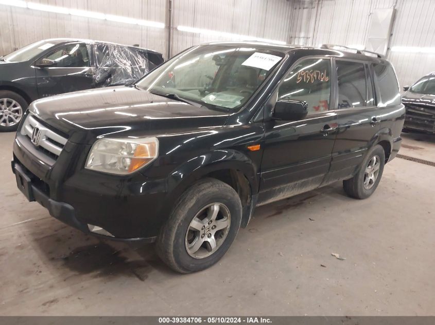 2007 Honda Pilot Ex-L VIN: 5FNYF18577B015520 Lot: 39384706