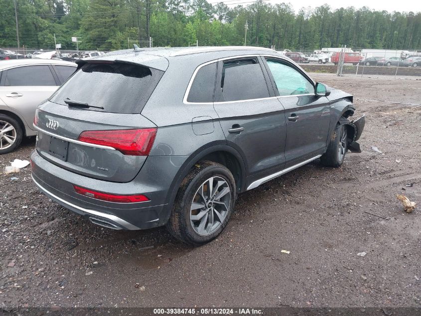 2022 Audi Q5 Premium Plus 45 Tfsi S Line Quattro S Tronic VIN: WA1EABFY9N2090394 Lot: 39384745