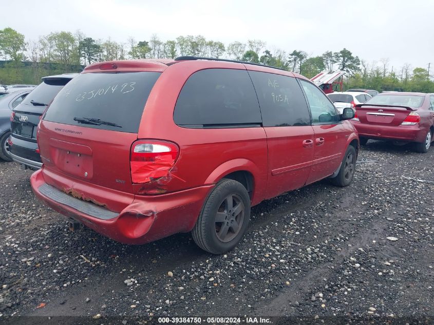 2007 Dodge Grand Caravan Sxt VIN: 2D4GP44L17R180372 Lot: 39384750