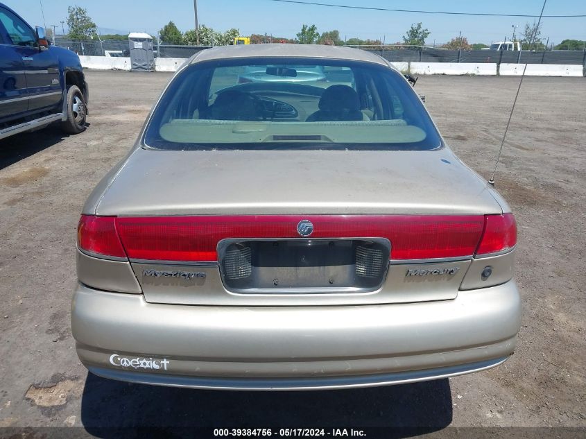 2000 Mercury Mystique Gs VIN: 1MEFM6534YK610017 Lot: 39384756