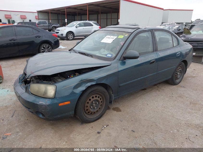 2002 Hyundai Elantra Gls VIN: KMHDN45D62U303541 Lot: 39384765