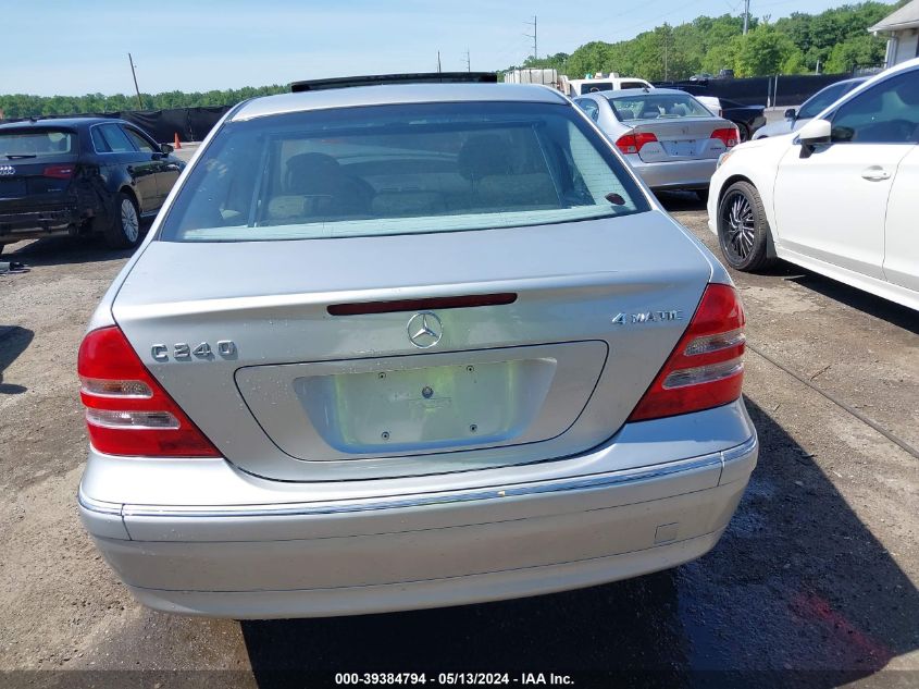 2003 Mercedes-Benz C 240 VIN: WDBRF81J43F413454 Lot: 39384794