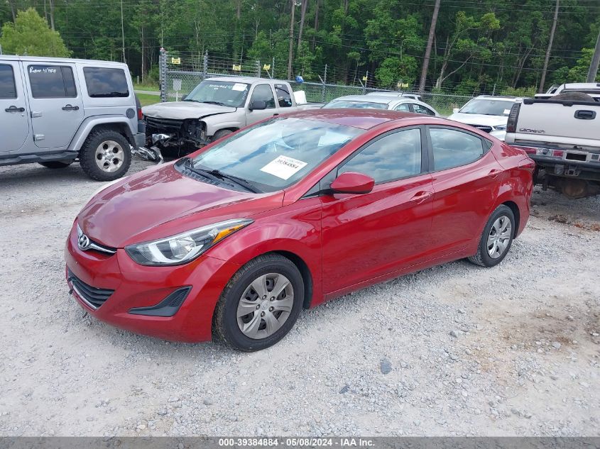 2016 Hyundai Elantra Se VIN: 5NPDH4AE6GH753203 Lot: 39384884