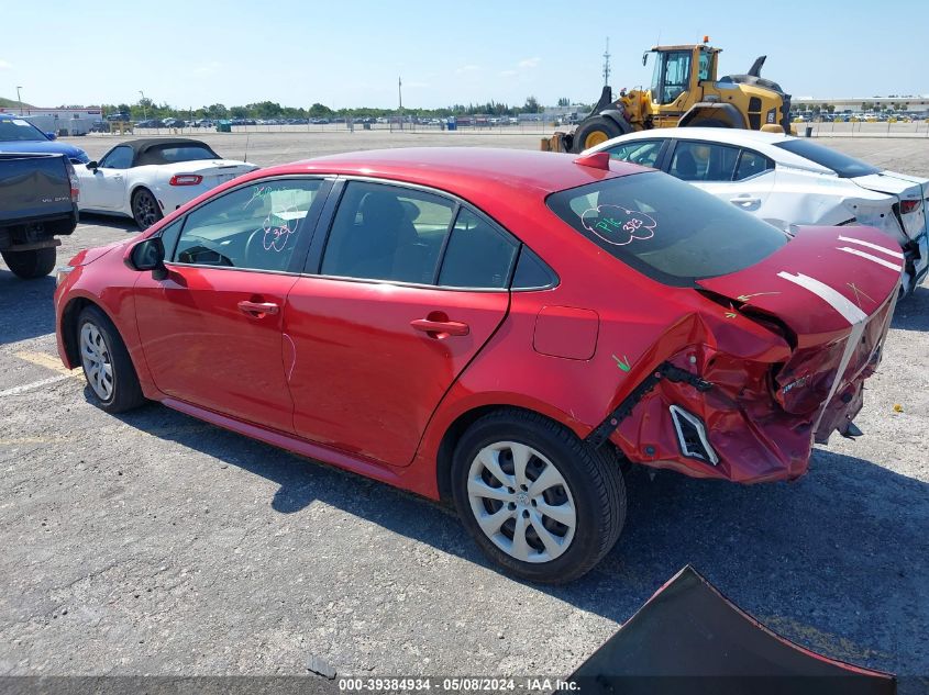 2021 Toyota Corolla Le VIN: JTDEPMAE0MJ125793 Lot: 39384934