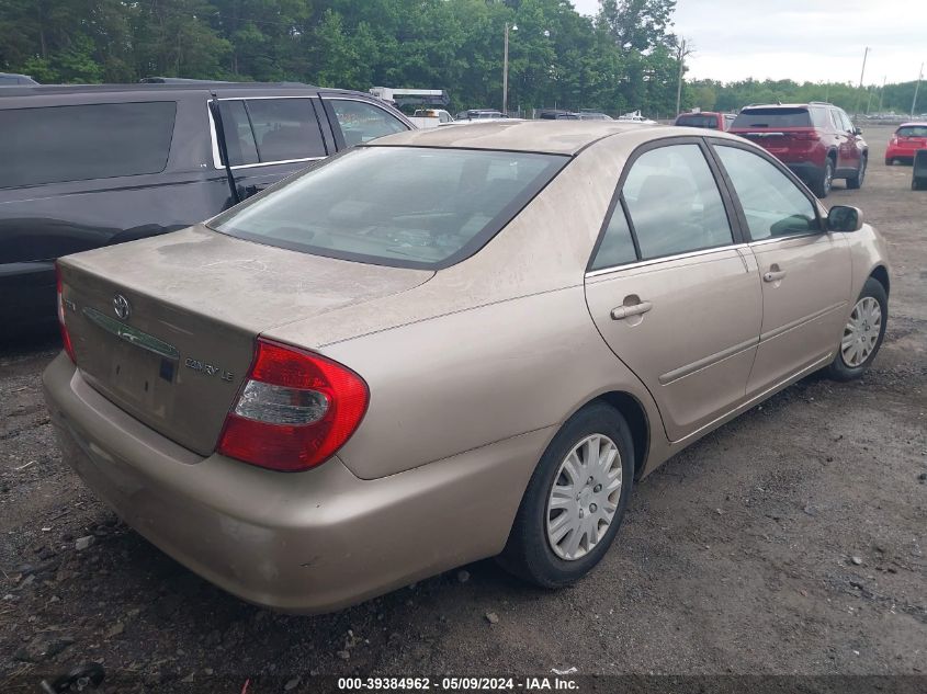 2002 Toyota Camry Le VIN: 4T1BE32K52U060051 Lot: 39384962