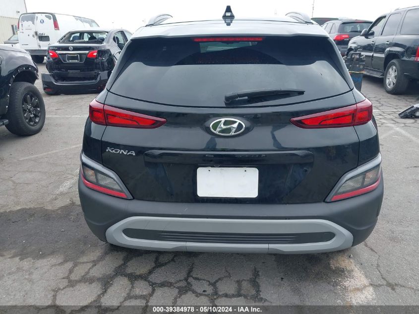 2022 Hyundai Kona Sel VIN: KM8K62AB9NU801766 Lot: 39384978