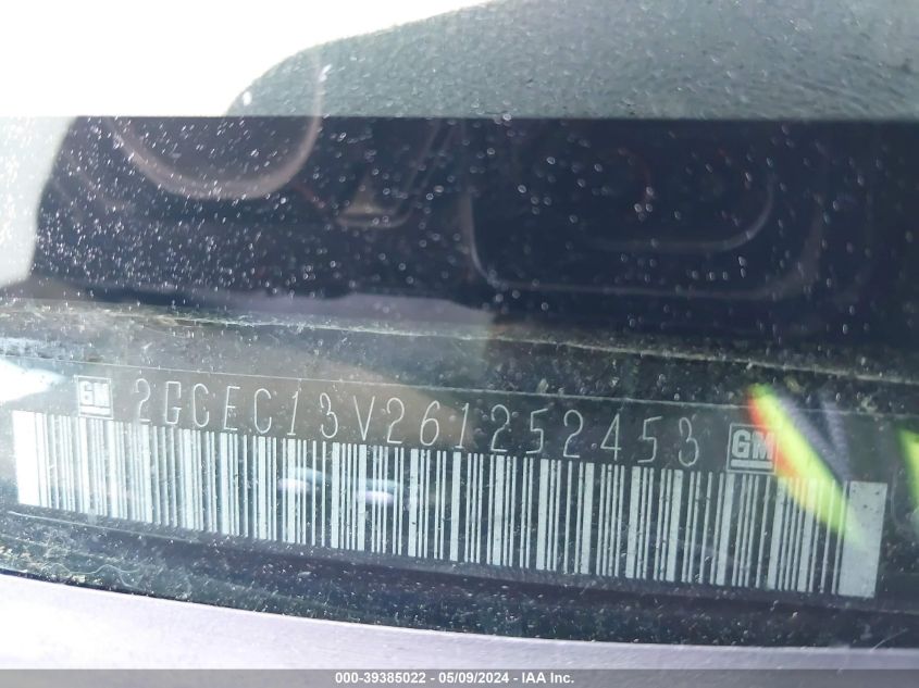 2006 Chevrolet Silverado 1500 Ls VIN: 2GCEC13V261252453 Lot: 39385022