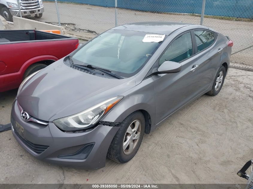 2014 Hyundai Elantra Se VIN: 5NPDH4AE9EH496650 Lot: 39385050