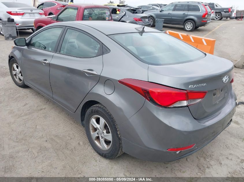 2014 Hyundai Elantra Se VIN: 5NPDH4AE9EH496650 Lot: 39385050