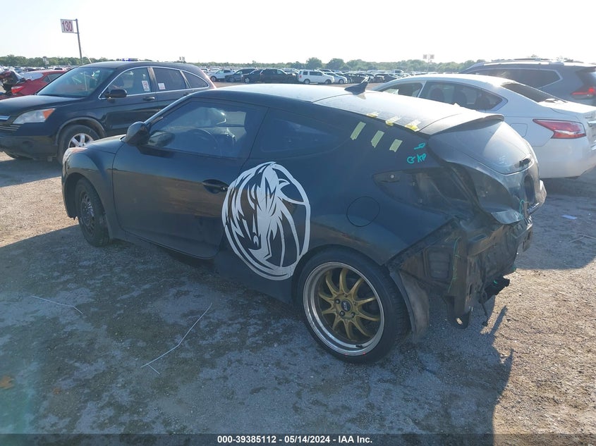 2014 Hyundai Veloster Base W/Gray VIN: KMHTC6AD7EU200054 Lot: 39385112