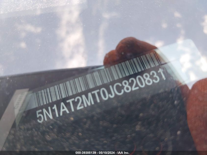 2018 Nissan Rogue Sl VIN: 5N1AT2MT0JC820831 Lot: 39385139