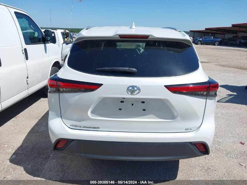2022 Toyota Highlander Xle VIN: 5TDGZRAH3NS125835 Lot: 39385146