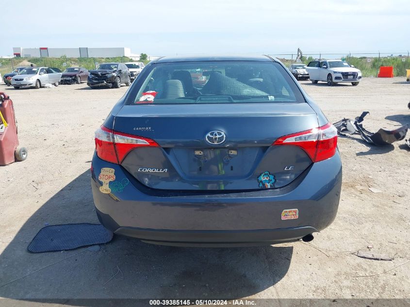 2016 Toyota Corolla Le VIN: 5YFBURHEXGP406689 Lot: 39385145