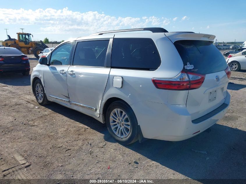 2016 Toyota Sienna Xle 8 Passenger VIN: 5TDYK3DC2GS753667 Lot: 39385147