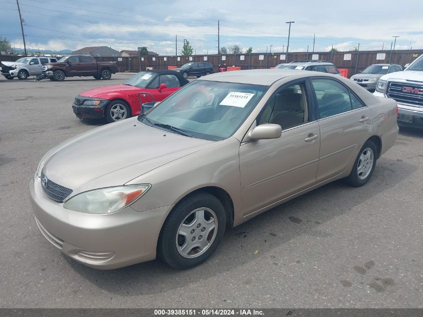 2002 Toyota Camry Le V6 VIN: 4T1BF30KX2U026249 Lot: 39385151