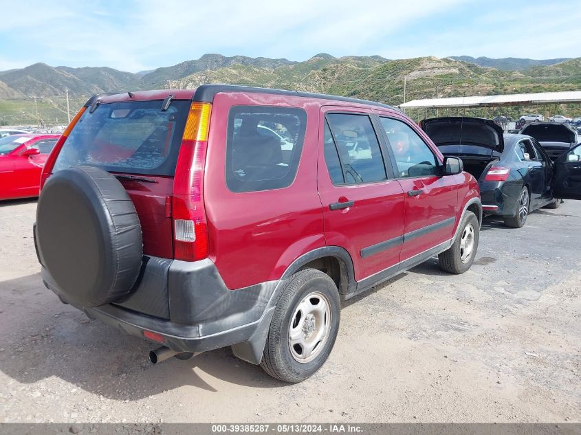 2004 Honda Cr-V Lx VIN: JHLRD684X4C022343 Lot: 39385287