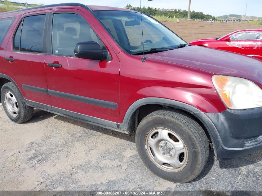 2004 Honda Cr-V Lx VIN: JHLRD684X4C022343 Lot: 39385287