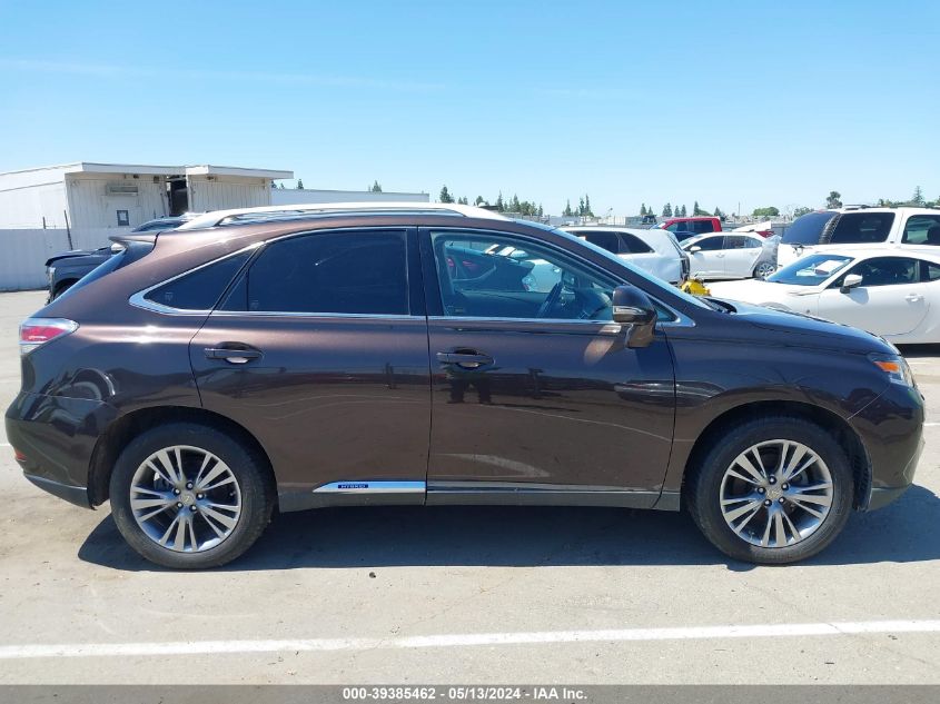 2014 Lexus Rx 450H VIN: JTJBC1BA7E2458283 Lot: 39385462