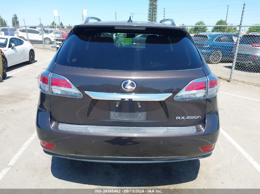 2014 Lexus Rx 450H VIN: JTJBC1BA7E2458283 Lot: 39385462