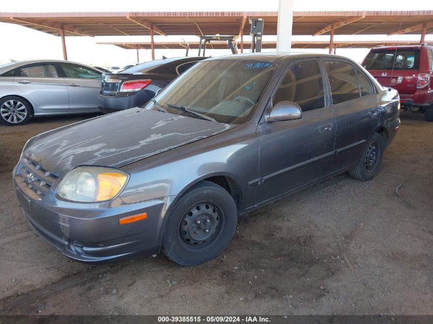 2005 Hyundai Accent Gls VIN: KMHCG45C35U580312 Lot: 39385515