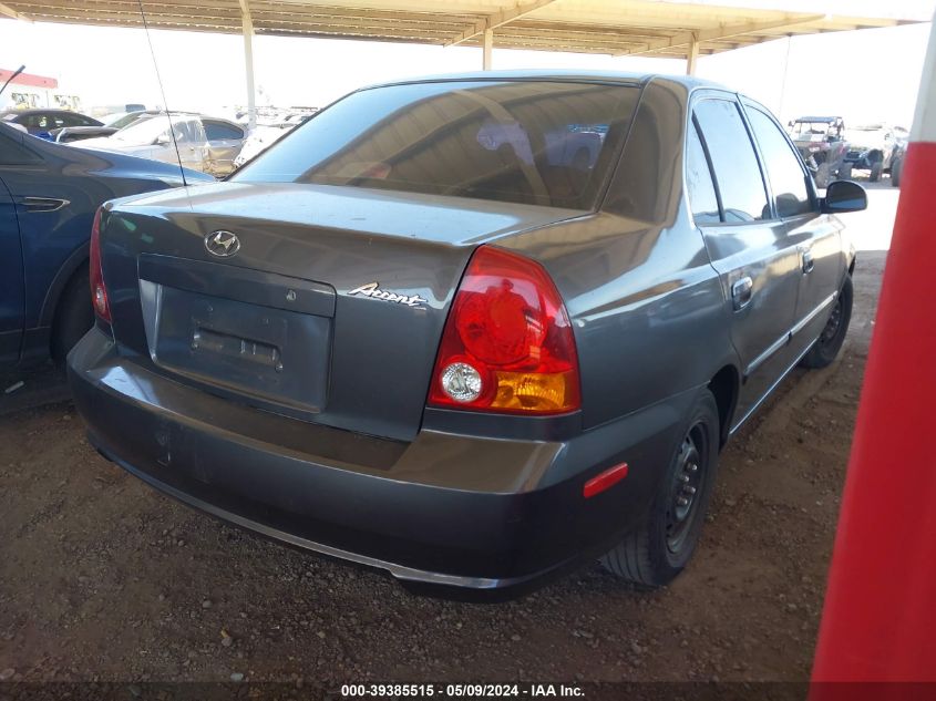 2005 Hyundai Accent Gls VIN: KMHCG45C35U580312 Lot: 39385515