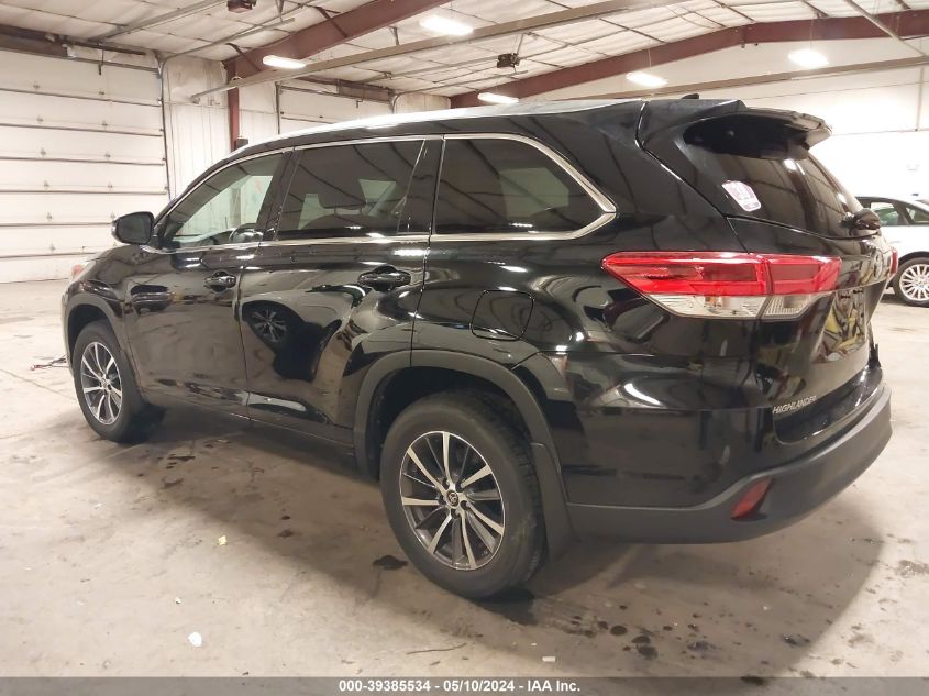 2018 Toyota Highlander Xle VIN: 5TDJZRFH9JS535676 Lot: 39385534