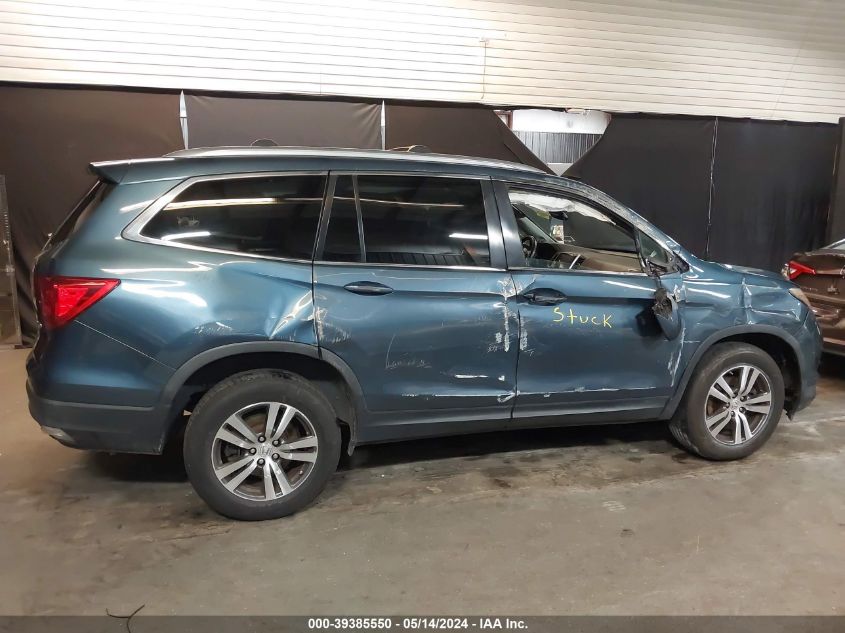 2016 Honda Pilot Ex-L VIN: 5FNYF6H87GB123241 Lot: 39385550