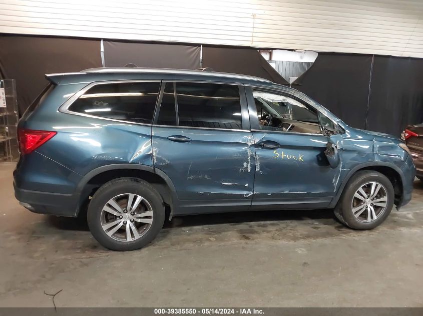 2016 Honda Pilot Ex-L VIN: 5FNYF6H87GB123241 Lot: 39385550