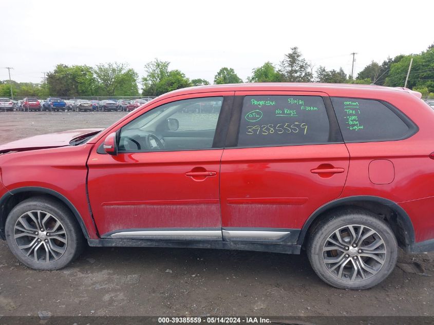 2016 Mitsubishi Outlander Se/Sel VIN: JA4AZ3A36GZ036554 Lot: 39385559