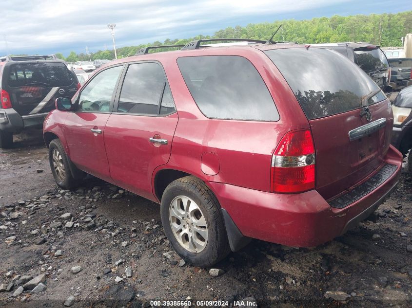 2003 Acura Mdx VIN: 2HNYD18833H550228 Lot: 39385660