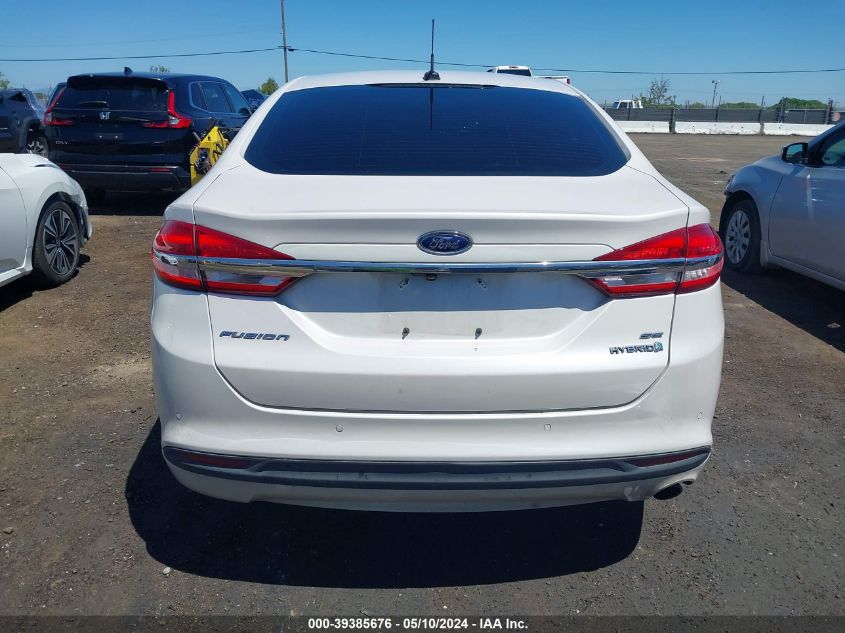 2017 Ford Fusion Hybrid Se VIN: 3FA6P0LU4HR306401 Lot: 39385676