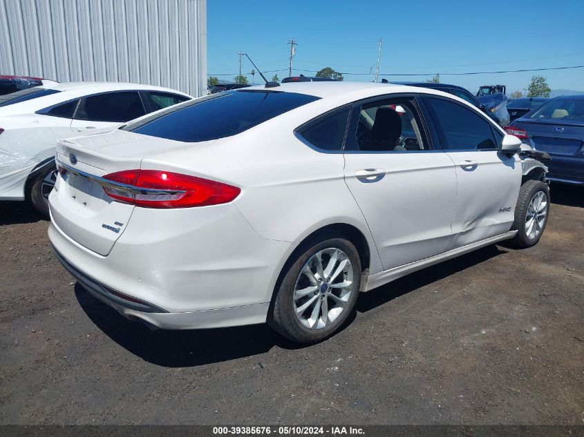 2017 Ford Fusion Hybrid Se VIN: 3FA6P0LU4HR306401 Lot: 39385676