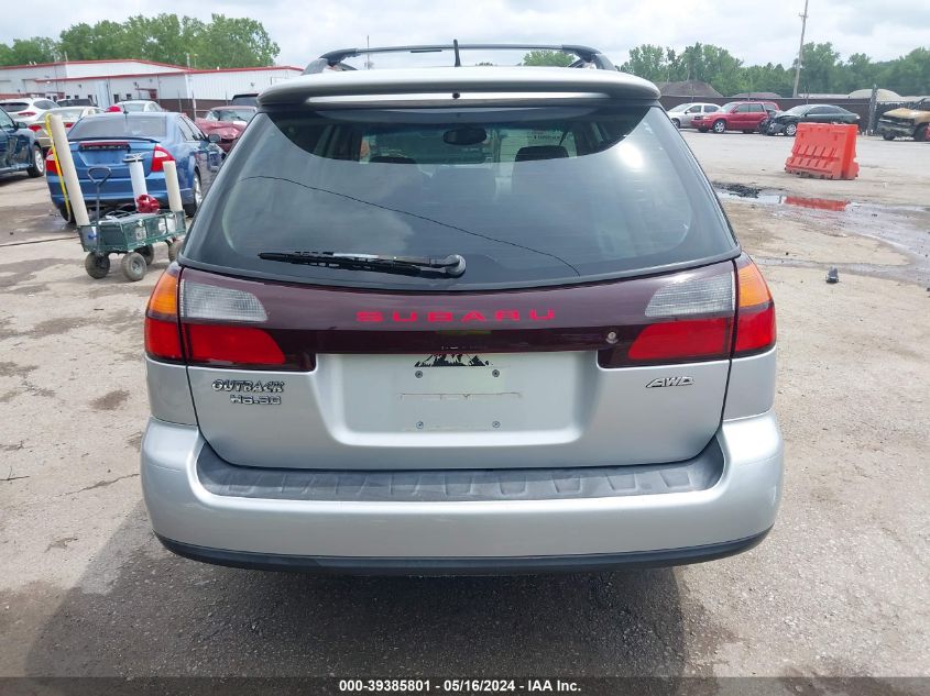 2004 Subaru Outback H6-3.0 Vdc VIN: 4S3BH896447624291 Lot: 39385801