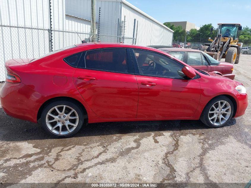 2013 Dodge Dart Sxt VIN: 1C3CDFBH7DD152190 Lot: 39385872