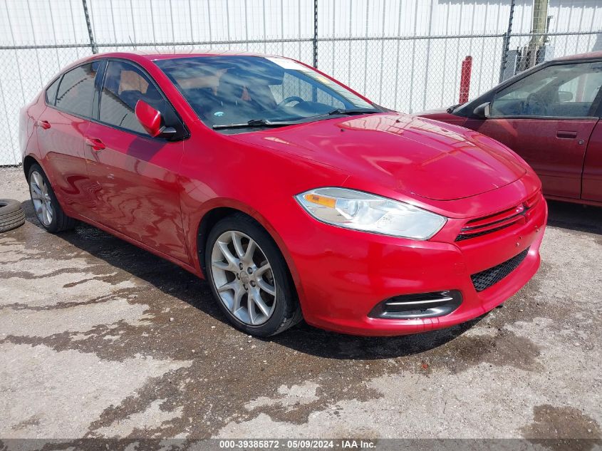 2013 Dodge Dart Sxt VIN: 1C3CDFBH7DD152190 Lot: 39385872