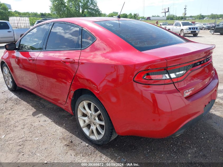 2013 Dodge Dart Sxt VIN: 1C3CDFBH7DD152190 Lot: 39385872