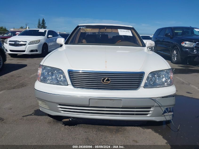 1998 Lexus Ls 400 VIN: JT8BH28F5W0123631 Lot: 39385898