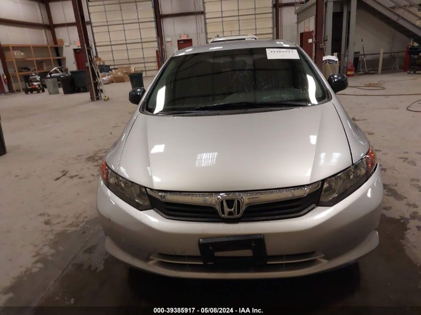 2012 Honda Civic Dx VIN: 19XFB2F24CE008199 Lot: 39385917