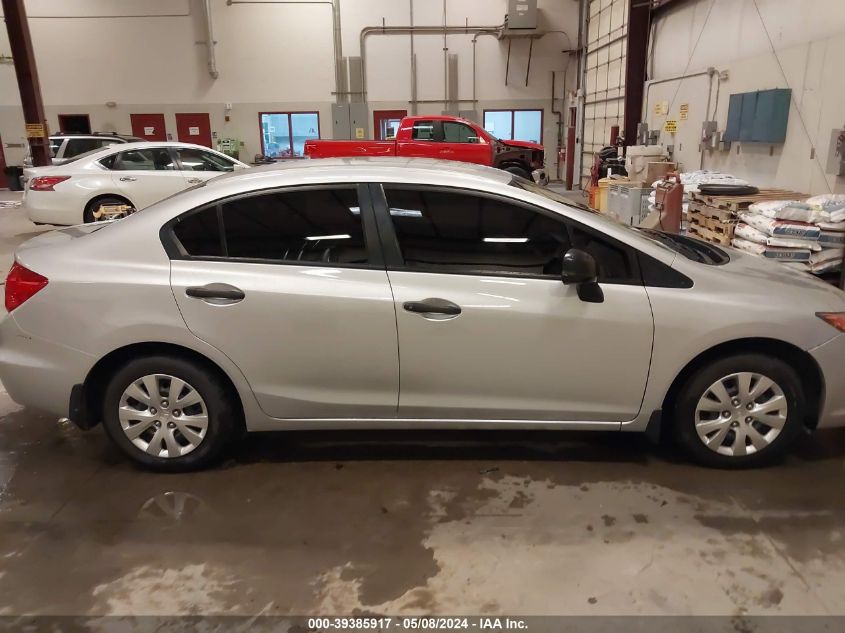 2012 Honda Civic Dx VIN: 19XFB2F24CE008199 Lot: 39385917