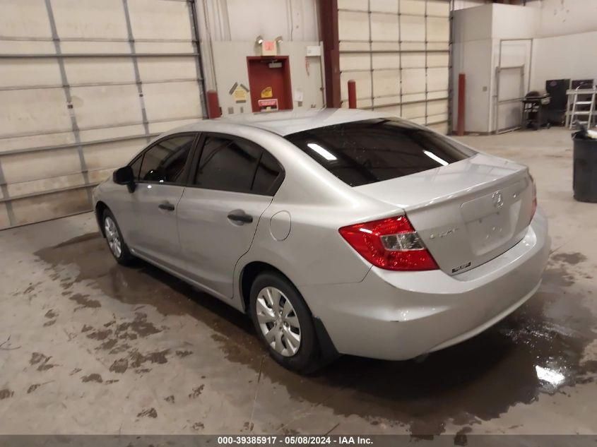 2012 Honda Civic Dx VIN: 19XFB2F24CE008199 Lot: 39385917