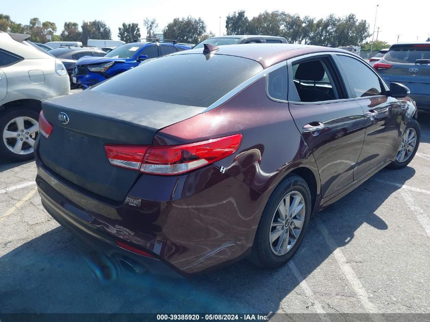 2018 Kia Optima Lx VIN: 5XXGT4L31JG196355 Lot: 39385920