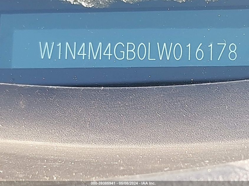 2020 Mercedes-Benz Glb 250 VIN: W1N4M4GB0LW016178 Lot: 39385941