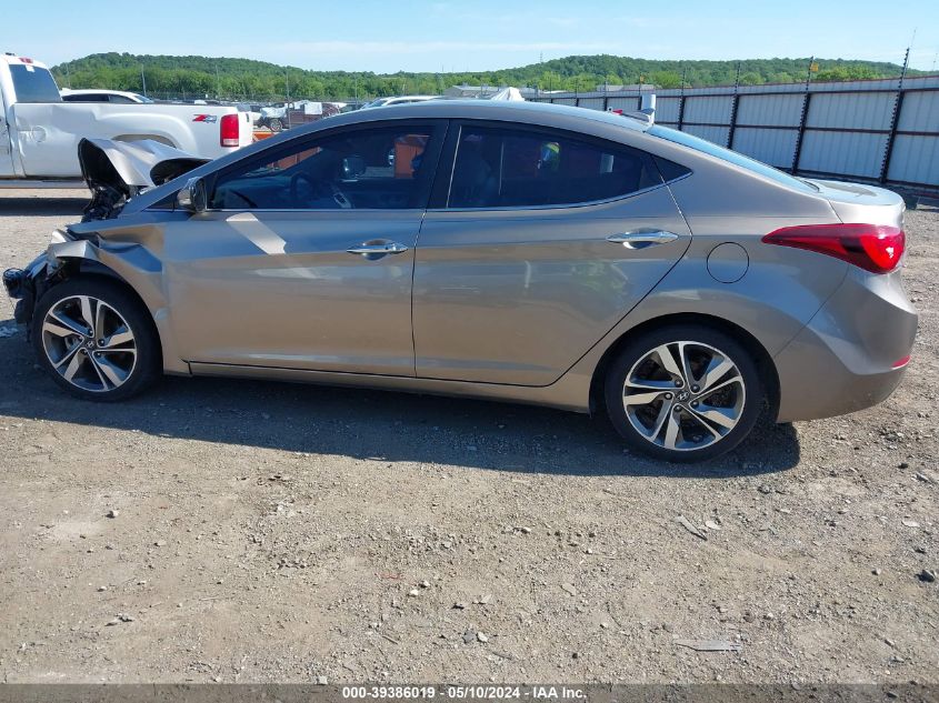 2014 Hyundai Elantra Limited VIN: 5NPDH4AEXEH497743 Lot: 39386019