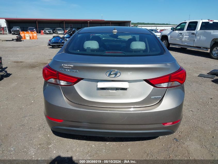 2014 Hyundai Elantra Limited VIN: 5NPDH4AEXEH497743 Lot: 39386019