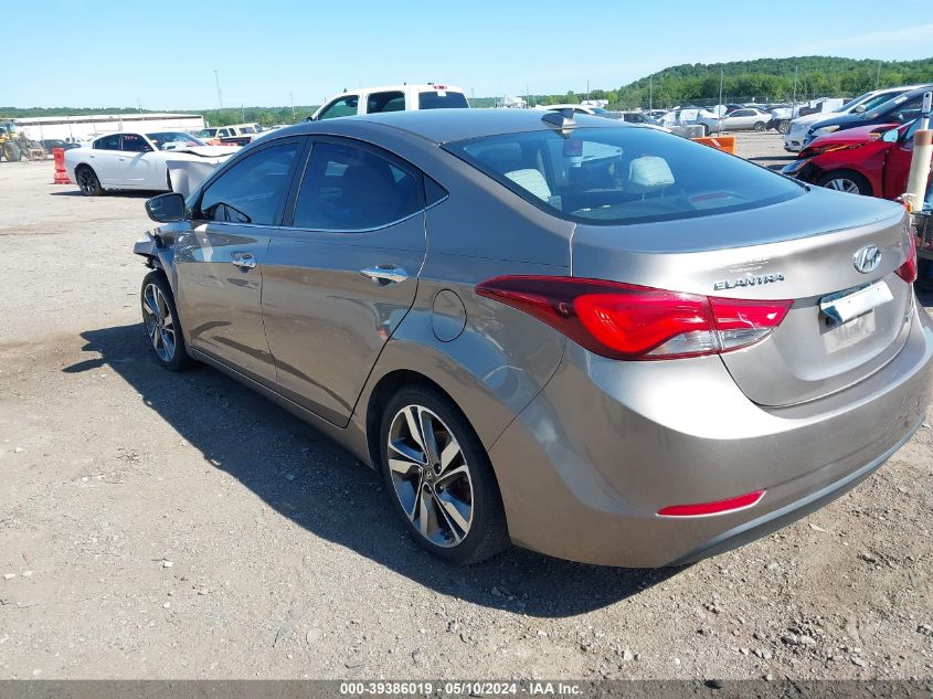 2014 Hyundai Elantra Limited VIN: 5NPDH4AEXEH497743 Lot: 39386019