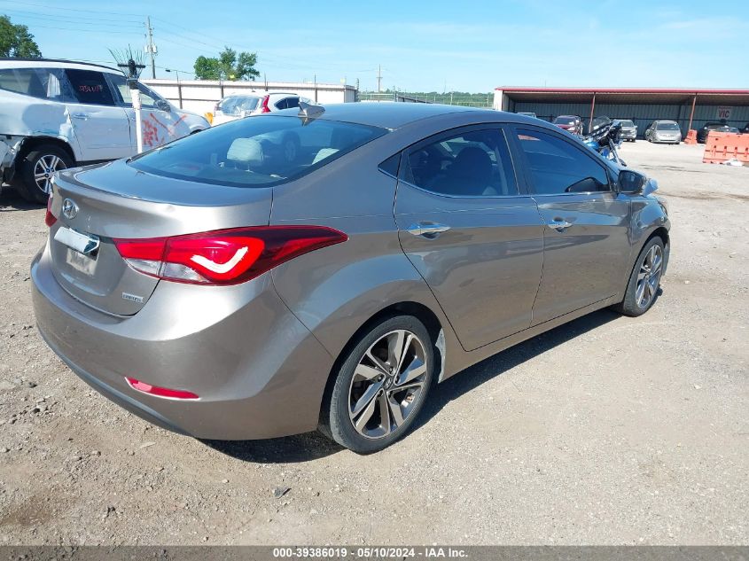 2014 Hyundai Elantra Limited VIN: 5NPDH4AEXEH497743 Lot: 39386019