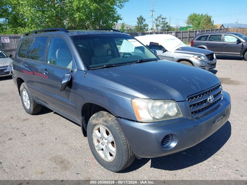 2003 Toyota Highlander V6 VIN: JTEHF21A930153884 Lot: 39386039