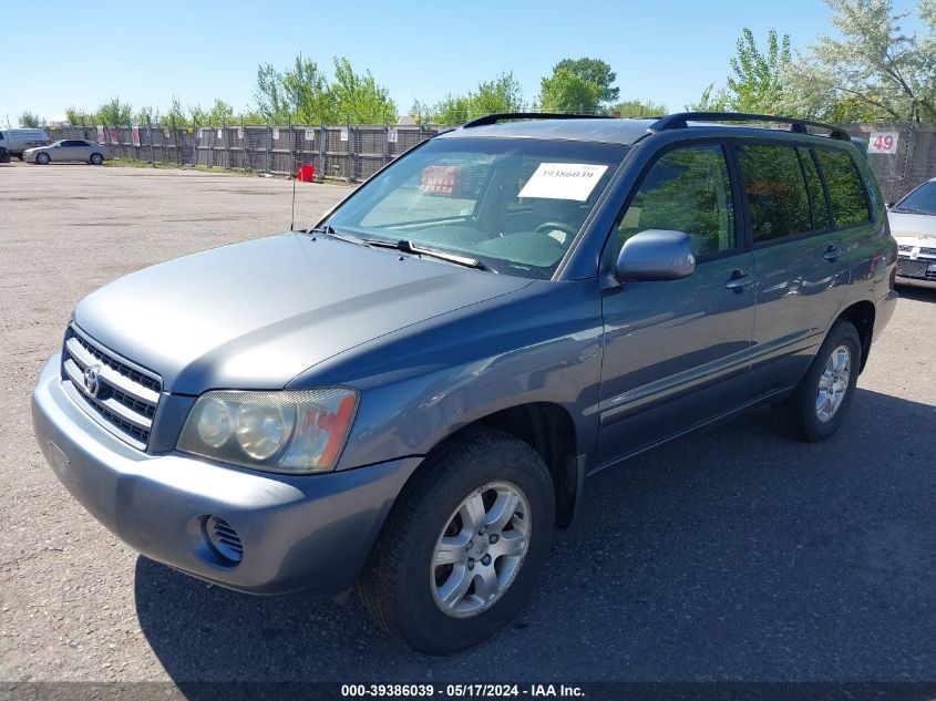 2003 Toyota Highlander V6 VIN: JTEHF21A930153884 Lot: 39386039